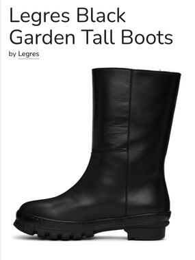 Legres Black Garden Tall Boot
